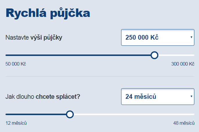Nastavení kalkulačky půjčky pro zaměstnané